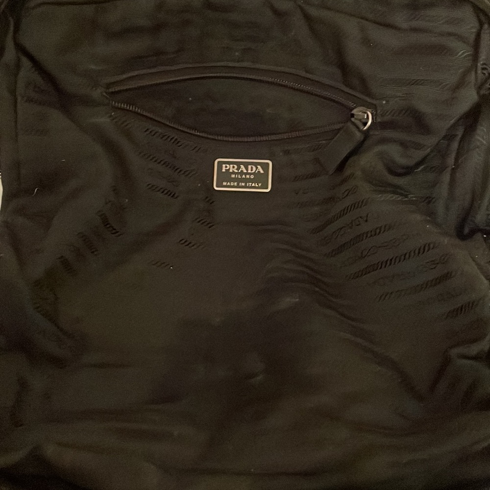 Prada nylon purse black bought at designer resale store. In good used condition. - Picture 12 of 17